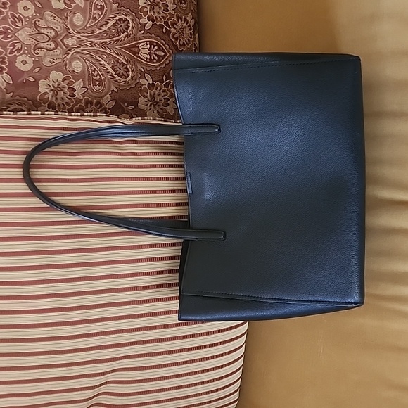 TORY BURCH CARSON BLACK LEATHER TOTE - Picture 2 of 9